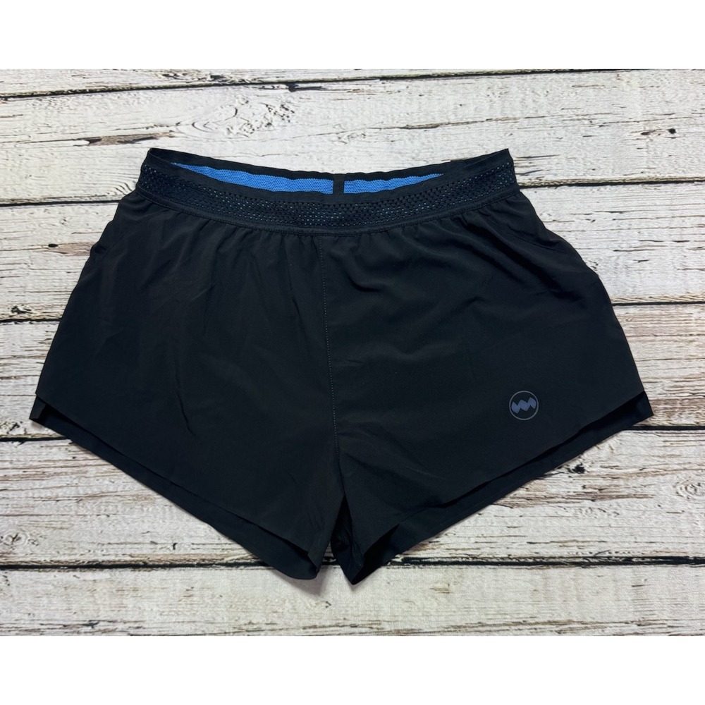 Janji AFO Middle Run Short Black Women's M Lined Lightweight 2.5" Inseam Running